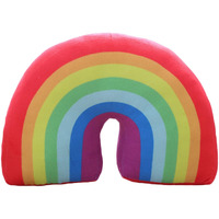 Zhidiloveyou Rainbow Pillow Plush Funny Stuffed Rainbow Shaped Decorative Cushion Toy, 13.7""