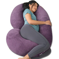 Insen Pregnancy Pillow,Maternity Body Pillow With Velvet Cover,C Shaped Body Pillow For Sleeping (Cozy Velvet-Lavender)