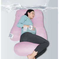 Moon Park Pregnancy Pillows For Sleeping - U Shaped Full Body Maternity Pillow With Removable Cover - Support For Back, Legs, Belly, Hips - 57 Inch - Purple - Cooling Cover