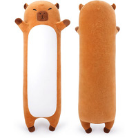Sprinqdawin Large Capybara Stuffed Animal,33.5    Long Capybara Plush,Cute Plushies Animal Body Pillow,Kawaii Big Plush Toy Animals Gifts,Animals Sleeping Hugging Pillow Cushion For Kids Adults Birthday