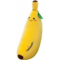 Zhidiloveyou Banana Plush Pillow Stuffed Banana Plushie Cute Fruit Toy For Kids, 27.5 Inch