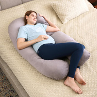 Rely+ Gynaecologist-Recommended Detachable U-Shaped Maternity Pillow - Full Body Support For Sleeping, Unbreakable Zipper, Removable Cover, Ideal For Legs, Belly, Back & Side Sleeping, Grey