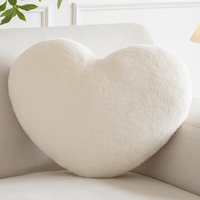 Xiashrk Heart Pillow (White, Mini 12.9""X9.8"")
