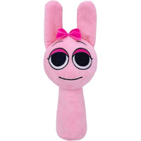 Partyage Sprunki Plush, Pinki Sprunki Plushies Cute Stuffed Animals Pillow Plush Figure Sprunky Toys Doll Fun Gifts For Kids Adult Playtime Christmas Birthday(Pink)