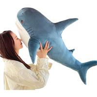 31.5-In Plush Shark Toy Pillow, Super Soft And Cute Plush Shark Toys , Shark Cushion Pillow Shark Plush Stuffed Animal Sharks Childrens Boys And Girls Room Decoration Bedtime Gift(Blue 31.5 Inches)