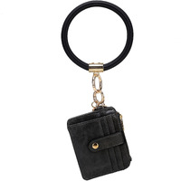 MKF collection Jordyn Vegan Leather Bracelet Keychain with a credit card Holder by Mia k(D0102HI14TA)