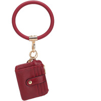 MKF collection Jordyn Vegan Leather Bracelet Keychain with a credit card Holder by Mia k(D0102HI144Y)
