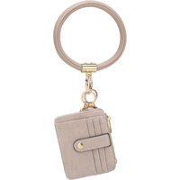 MKF collection Jordyn Vegan Leather Bracelet Keychain with a credit card Holder by Mia k(D0102HI14Ug)
