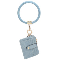 MKF collection Jordyn Vegan Leather Bracelet Keychain with a credit card Holder by Mia k(D0102HI14TV)
