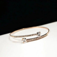 Heart and Soul Diamond Crystal Hearts Bracelet