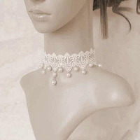 The Touch Of Vintage Victorian Style Crochet Necklace and Bracelet Set