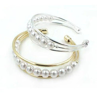 Palace Pearls Cuff Style Pearl Bracelet