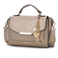 MKF Collection Sylvie Croco Embossed Vegan Leather Women Shoulder by Mia k