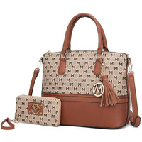 MKF Collection Saylor Circular Print Women Tote Bag & Wristlet Wallet by Mia k