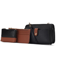 MKF Collection Muriel Vegan Leather Women Crossbody Bag with Card holder and Small Pouch by Mia k