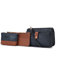 MKF Collection Muriel Vegan Leather Women Crossbody Bag with Card holder and Small Pouch by Mia k