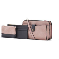 MKF Collection Muriel Vegan Leather Women Crossbody Bag with Card holder and Small Pouch by Mia k