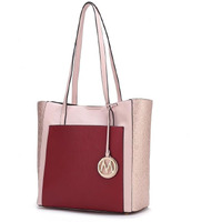 MKF Collection Leah Vegan Leather color block Women Tote Bag by Mia k