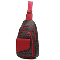 MKF Collection Kace M Logo Printed Vegan Leather Women Sling Bag by Mia k