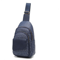 MKF Collection Kace M Logo Printed Vegan Leather Women Sling Bag by Mia k