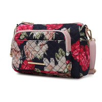 MKF Collection Rosalie Cotton Botanical Pattern Women Shoulder Handbag by Mia k