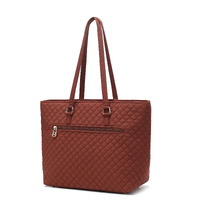 MKF Collection Hallie Solid Quilted Cotton Women Tote Bag by Mia K
