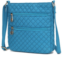 MKF Collection Lainey Solid Quilted Cotton Women's Crossbody Bag by Mia K