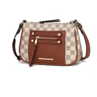 MKF Collection Essie Circular Print Vegan Leather Women's Crossbody Bag by Mia K