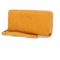 MKF Collection Ellie Genuine Leather Flower Embossed Women Wristlet Wallet by Mia K