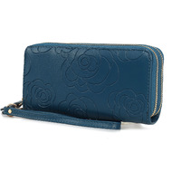 MKF Collection Ellie Genuine Leather Flower Embossed Women Wristlet Wallet by Mia K