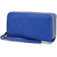MKF Collection Ellie Genuine Leather Flower Embossed Women Wristlet Wallet by Mia K