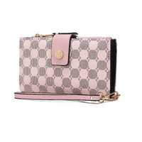 MKF Collection Solene Circular Print Vegan Leather Women's Wristlet Wallet by Mia K