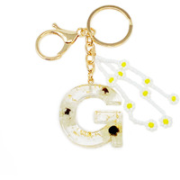 Baby Daisy Initial Key Chain