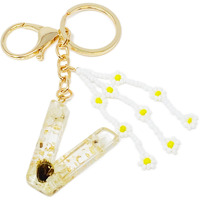 Baby Daisy Initial Key Chain