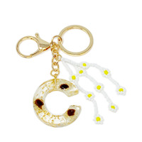 Baby Daisy Initial Key Chain