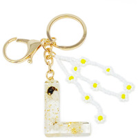 Baby Daisy Initial Key Chain