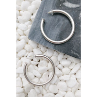 Upper Class Taste Hoop Earrings, Big Silver