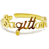 Scripted Zodiac Ring