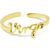 Scripted Zodiac Ring