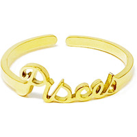 Scripted Zodiac Ring