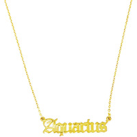Old English Zodiac Necklace