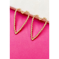 Pearl Encrusted Heart Earrings