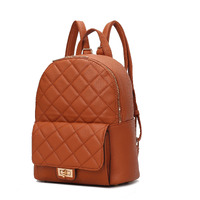MKF Collection Dimitria Quilted and Smooth Women Backpack, Bookbag Purse Handbag Travel Daypack Bag By Mia K