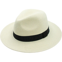 Hermiz Toyo Polyester White Black Band Beach Resort Sun Hat