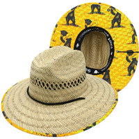 Oso Straw California Bear Wide Brim Sun Lifeguard Hat
