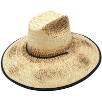 Torch Straw Wide Brim Sun Distressed Lifeguard Hat