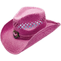 Cupid Toyo Straw Heart Wrapped Band Drifter Cowboy Hat