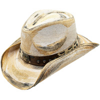 Roadrunner Toyo Straw 3.5 Inch Brim Star Cowboy Drifter Hat