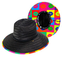 Air Kiss Straw Lifeguard Hat