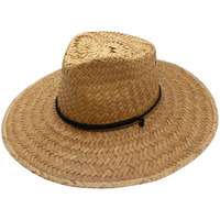 Flats Straw Natural Black Band Lifeguard Sun Beach Hat